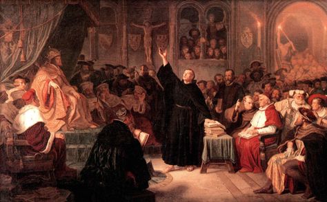 Jan 3, 1521: Martin Luther excommunicated.  On January 3, 1521, Pope Leo X issues the papal bull Decet Romanum Pontificem, which excommunicates Martin Luther from the Catholic Church. Reformation Day, 5 Solas, Catholic Doctrine, Protestant Reformation, John Calvin, American Colonies, History Images, Church Of England, Roman Catholic Church