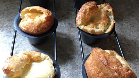 Cold Oven Popovers Recipe | Allrecipes Popovers Recipe, Popover Pan, Popover Recipe, Muffin Liners, Yorkshire Pudding, Muffin Cups, Buns, Baked Goods, Yorkshire