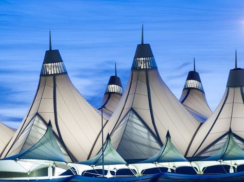 Things to do in Colorado: Drink for FREE at DIA | Denver International Airport| Food | Booze | airports | 303 Magazine | Denver Blue Mustang, Denver Airport, Denver International Airport, Fibreglass Roof, Protest Art, Wallpaper Free, Lighting Products, Wallpaper Free Download, International Airport