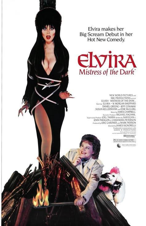 Elvira Movies, James Campbell, Cassandra Peterson, Elvira Mistress Of The Dark, Monster Party, World Pictures, Movie Posters Vintage, Poster Vintage, Vintage Movies