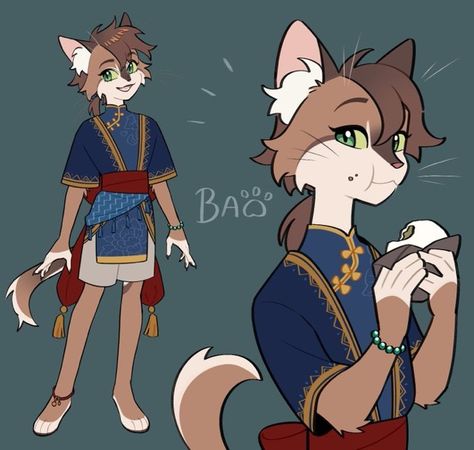 Tabaxi Drawing Base, Anthro Warrior Cats, Tabaxi Character Design, Anthro Cat Character Design, Cat People Character Design, Cat Oc Anthro, Half Cat Half Human, Cat With Sweater, Sweaters For Cats