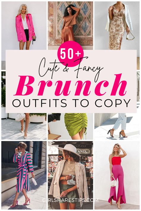 Check this post for the best brunch outfit ideas to copy directly. From spring brunch outfits to winter brunch looks, from cute outfits for casual Sunday brunch with friends to brunch date outfit ideas, we've got you covered! | Cute brunch outfits | Galentines brunch outfit | pink brunch outfit | baddie brunch outfit | casual brunch outfit | brunch outfit classy | brunch outfit summer | brunch outfit winter | brunch outfit cold weather | brunch outfit fall | simple Sunday brunch outfit ideas Outfit Ideas For Brunch Summer, Brunch Outfit Fall Sunday, Brunch Outfit Summer 2023, Cute Casual Brunch Outfits Summer, Brunch Outfit Ideas Summer Classy Baddie, Breakfast Attire Outfits, Daytime Brunch Outfit, Lunch Date Dress Outfit, Brunch Clothing Ideas