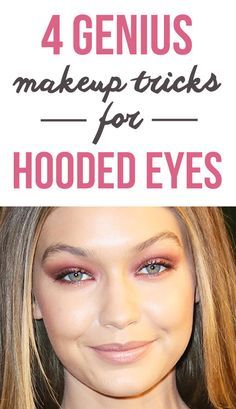 4 Genius Makeup Tricks For Hooded Eyes Hooded Makeup, Hooded Eye Makeup Tutorial, Hooded Eyelids, Hooded Eye Makeup, Makeup Tricks, Hooded Eyes, Eye Makeup Tips, Makeup For Beginners, Eyes Makeup