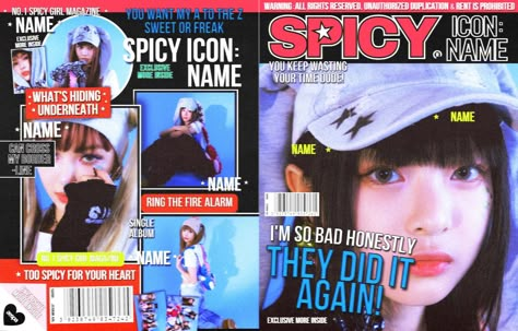 Kpop Album Concept Ideas, Kpop Photobook Layout, New Jeans Magazine, Retro Magazine Layout, Magazine Edit Kpop, Kpop Magazine Edit, Magazine Cover Edit, Y2k Magazine Cover, New Jeans Poster