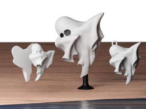 Dab Ghost by SnK3DD - MakerWorld Halloween Ghosts, 3d Print, In The Middle, The Middle, 3d Printing, Ghost, Split