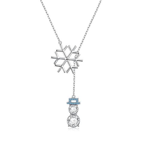 925 Sterling Silver Cz Charm Christmas Snowflake Cute Snowman Y-shaped Necklace for Women * Check out the image by visiting the link. (This is an affiliate link) #NiceJewelry Amazon Necklace, Snowflake Snowman, Snowflake Jewelry, Romantic Surprise, Christmas Clothing, Snowflake Earrings, Handmade Fashion Jewelry, Sterling Jewelry, Necklace Women