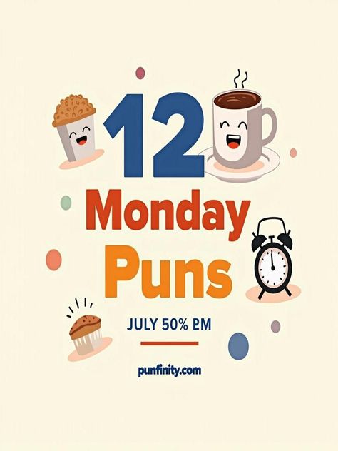 monday puns Monday Puns, Clever Captions For Instagram Puns, Pun Motivation, Meme Pun, Monday Jokes, Pun Meme, Monday Morning Coffee, Monday Funday, Monday Feels