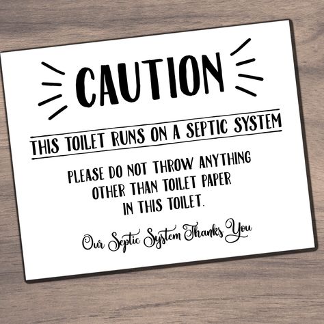 Septic Tank Signs For Bathroom Printable, Septic System Sign For Bathroom, Septic Bathroom Sign, Septic Tank Signs For Bathroom, Septic Signs For Bathroom, Septic Tank Signs, Septic System Sign, Septic Sign, Septic Care