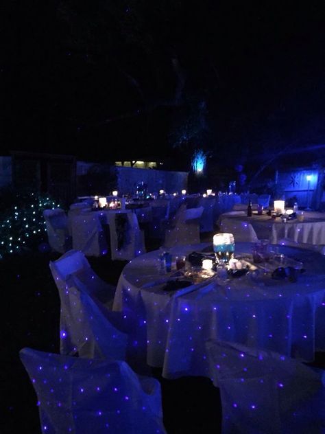 Night Under Stars Theme, Start Night Quince Theme, Wedding Venue Under The Stars, Starlight Theme Party, Coraline Themed Wedding, Star Wars Themed Quince, Starry Night Banquet Theme, Night In The Stars Theme, Quinceanera Under The Stars Theme