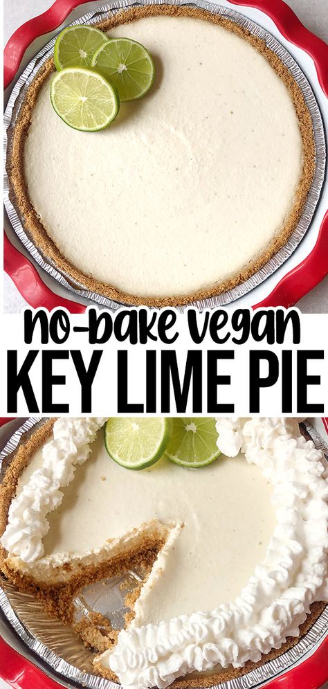 Dairy Free Key Lime Pie - The Urben Life Vegan Lime Pie, Dessert Without Milk, Vegan Key Lime Pie Recipe, Dairy Free Key Lime Pie, Gluten Free Key Lime Pie, Key Lime Pie Recipe No Bake, Key Lime Pie Cheesecake, Frozen Key Lime Pie, Vegan Key Lime Pie