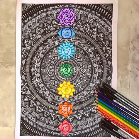 Mandala Doodle Art, Zantangle Art, Mandala Sketch, Zentangle Mandala, Easy Mandala Drawing, Mandala Doodle, Chakra Art, Mandala Art Therapy, Simple Mandala