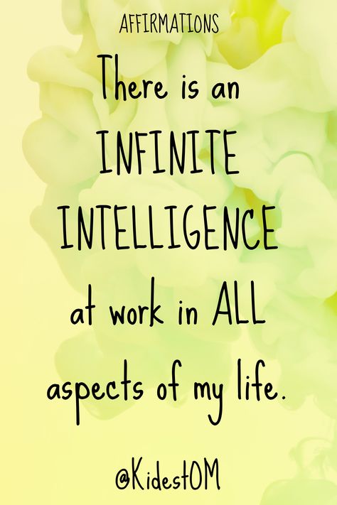 Affirmation: There is an INFINITE INTELLIGENCE at work in ALL aspects of my life. Manifesting | Affirmations | Success | Law of Attraction | Spirituality | How to Manifest Intelligence Manifestation, Intelligence Affirmations, Manifestation Books, Bff Questions, Manifestation 2024, Infinite Intelligence, Manifesting Affirmations, Affirmations Success, Wealth Dna Code