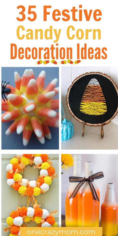 35 of the best candy corn decorations that you will love. Get ready for Fall with these DIY candy corn decor ideas. Ideas include wooden decor, crafts, mason jars, wreaths and large outdoor ideas. Learn how to make the best candy corn decor. #onecrazymom #candycorndecorations #diycandycorndecor Corn Decorations, Diy Candy Corn, Candy Corn Decor, Corn Decor, Candy Corn Crafts, Candy Corn Wreath, Candy Corn Decorations, Get Ready For Fall, Crazy Mom