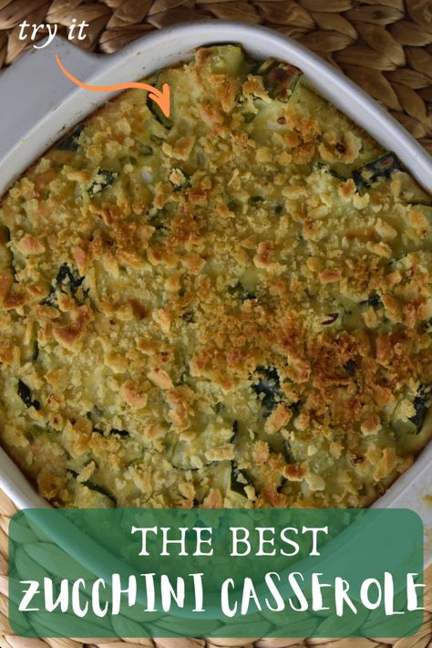 Save this recipe! If you only have room for one zucchini casserole recipe in your cook book, then this is the one. Creamy Zucchini Casserole contains eggs making the consistency similar to a soufflé. It’s the best ever zucchini casserole. Zucchini Casserole Southern Living, Zucchini’s Casserole, Best Zucchini Casserole Recipes, Zucchini Mushroom Casserole, Zucchini Sausage Casserole Recipes, Zucchini Hotdish Recipes, Zucchini Casserole Recipe, Mixed Vegetable Casserole Recipes, Easy Zucchini Casserole Recipes