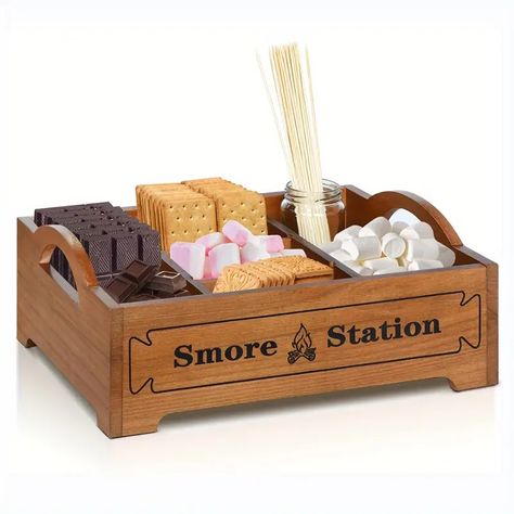 S' Station Wood S Caddy Holder Handle Outdoor - Temu Smores Caddy, S'mores Tray, S'mores Box, Smores Kit, Campfire Accessories, Smores Station, Smores Maker, Smores Kits, Smores Bar