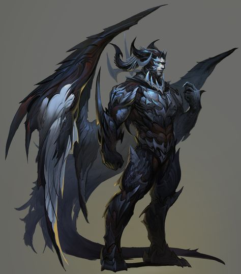 Dragon_01, CheolSeung _ on ArtStation at https://www.artstation.com/artwork/K9Amo Fantasy Demon, Fantasy Beasts, Fantasy Races, Demon Art, Fantasy Monster, Arte Fantasy, 판타지 아트, Monster Art, Creature Concept