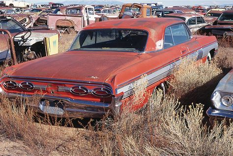 1962 Oldsmobile Starfire Car Junkyard, Project Cars For Sale, Junkyard Cars, Trip To Colorado, Wrecking Yards, Abandoned Vehicles, Road Trip To Colorado, Car Barn, Ford Courier