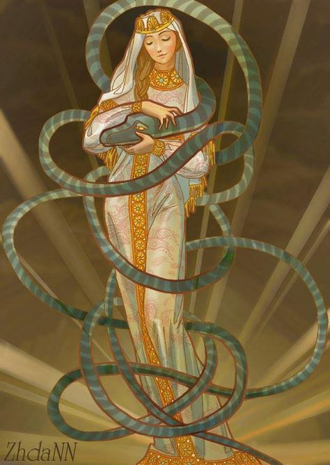 Snake Goddess Snake Goddess, Oh My Goddess, Year Of The Snake, Nature Music, Goddess Lakshmi, Music Film, Divine Feminine, Ancient Egypt, Art Sketchbook