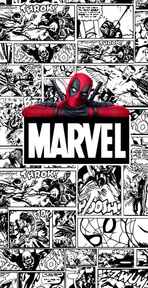 Aesthetic Deadpool Wallpaper, Marvel Comics Wallpaper Aesthetic, Deadpool Wallpaper Comic, Marvel Graphic Design, Deadpool Comic Wallpaper, Marvel Photo Wall, Deadpool Background, Deadpool Poster, Deadpool Artwork