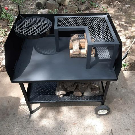 Dutch Oven Table, Barbecue Design, Fire Pit Bbq, Diy Bbq, Bbq Grill Design, Fire Grill, Backyard Grilling, Fire Pit Designs, Patio Diy