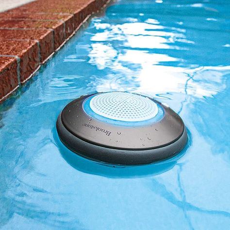 Image Pool Speakers, Blue Tooth, Tech Toys, Waterproof Speaker, High Tech Gadgets, Pool Side, Gadgets And Gizmos, Pool Accessories, Cool Tech