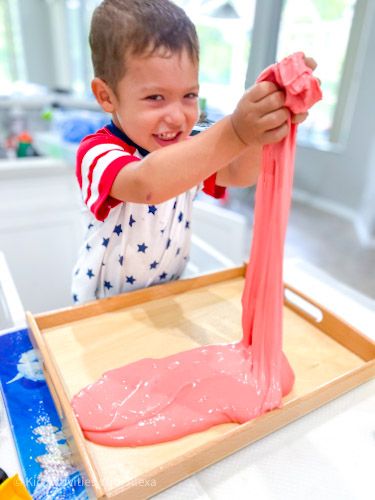 The best non Sticky slime recipe (perfect for toddler activities) - Kid Activities with Alexa Non Sticky Slime Recipe, Non Sticky Slime, Sticky Slime, Play School, School Glue, Slime Recipe, Do It Again, Kid Activities, Who Am I