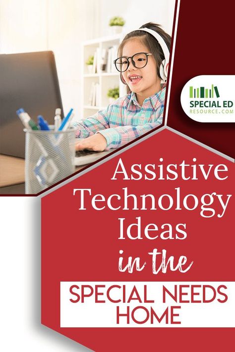 Assistive technology is used every day in Special Education classrooms across the world. Why not at home? Assistive technology devices and techniques can help children compensate for challenges related to speaking, reading, writing, memory impairments, physical limitations, and so many more disabilities. Check out these assistive technology ideas in the special needs home. #assistivetechnology #specialeducationhomeschooling #homeschoolingspecialneeds Assistive Technology In The Classroom, Technology In Classroom, Assistive Technology Devices, Technology Devices, Photography Crafts, Tech Magazines, Dig Gardens, Technology Diy, Special Needs Mom