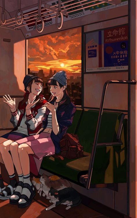 Subway cart L Wallpaper, Japon Illustration, 캐릭터 드로잉, Arte Sketchbook, 영감을 주는 캐릭터, Art Anime, A Train, Anime Scenery, Tokyo Ghoul