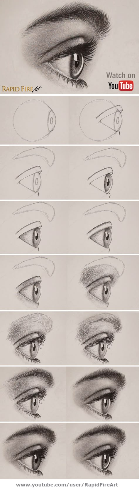 How To Draw Side Eyes Step By Step, How To Sketch An Eye Step By Step, Drawing Side Eyes Step By Step, Eye From Side Drawing, Eye Drawing From The Side, Realistic Side Eye Drawing, How To Draw Eye From Side, Eyes From Side Drawing, Side Eye Painting