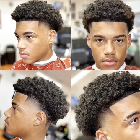 Hair Styles For Short Hair Men Black, Curly Taper Fade Black Men, Man Haircut 2022, High Fade Black Men, Front Taper Haircut Black Men, Black Mens Curly Hairstyles, Taper Fade Curly Hair Black Men, Mid Taper Fade Haircut Black Men, Temp Fade Black Men