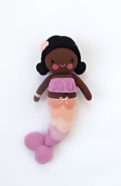 cuddle+kind cuddle + kind Maya the Mermaid Stuffed Animal available at #Nordstrom Stuffed Animals Diy, Cuddle And Kind, Kids Bedroom Boys, Wolf Family, Girls Cuddling, Knitted Stuff, Hungry Children, Adorable Nursery, Mermaid Stuff