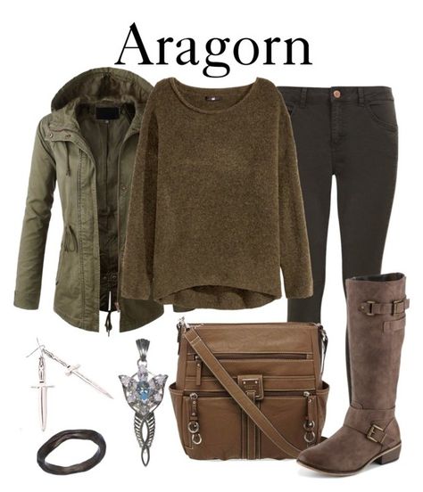 Aragorn - Winter by waywardfandoms Aragorn Inspired Outfit, Lotr Aesthetic Outfit, Dress Like A Hobbit, Aragorn Outfit, Modern Elf Outfit, Hobbit Aesthetic Clothes, Lotr Outfits, Modern Elf, Bookworm Style