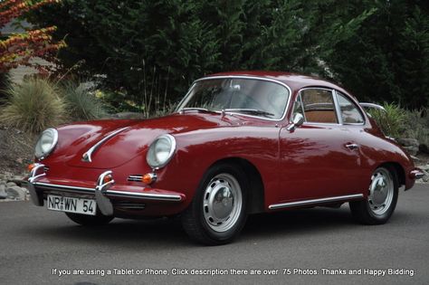 1965 Porsche 356 C ruby red/fawn Cherry Red Porsche, Drawing Stuff, Porsche 356, German Cars, Dream Car, Ruby Red, Cool Cars, Red Wine, Dream Cars