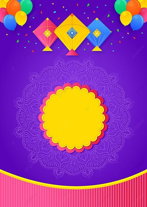 Makar Sankranti Indian Festival Greeting Colorful Mandala Background Design With Kites Sankranti Invitation Card Template, Makar Sankranti Template, Makar Sankranti Invitation, Kite Background, Birthday Chart For Preschool, Makar Sankranti Background, Sankranti Background, Makar Sankranti Wallpaper, Chart For Preschool