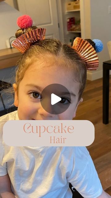 Toddler Wacky Hair Day, Easy Crazy Hairstyles For School, Cupcake Crazy Hair, Simple Crazy Hair Day Ideas For Kids, Crazy Hair Day At School Easy, Silly Hair Day Ideas Kids, Crazy Hair Day Cupcake, Crazy Hair Day At School For Girls Easy, Easy Crazy Hairstyles