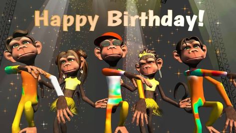 Birthday Cake Images, Pics, Wishes - Funny Happy Birthday Song. Monkeys Sing Happy Birthday Happy Birthday Monkey Funny, Singing Birthday Wishes Songs, Happy Birthday Text Message, Funny Happy Birthday Gif, Happy Birthday Song Video, Birthday Cake Images, Birthday Songs Video, Birthday Wishes Songs, Funny Happy Birthday Song