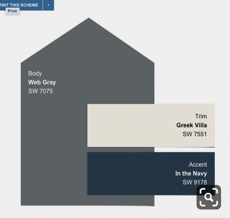 Navy And Grey Color Palette, Modern Exterior Color Schemes, House Paint Exterior Colour Schemes Gray, Grey House Exterior Colour Schemes, House Facades Australia, Exterior Paint Color Schemes, Outside House Colors, Modern Bungalow Exterior, Gray House Exterior