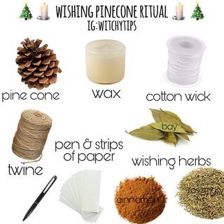 Tips for Witches Everywhere! ✨ (@witchytips) • Instagram photos and videos Pinecone Spells, Pinecones In Witchcraft, Pine Cone Witchcraft, Yule Wishing Pine Cone, Yule Pinecone Wish, Pinecone Witchcraft, Witchy Christmas Crafts, Yule Gifts Diy, Diy Yule Gifts