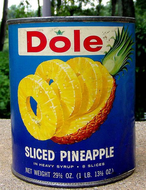 1960s Dole pineapple can | by mankatt 1960s Ranch House, Soda Branding, Dole Pineapple, Food Boxes, Canned Fruit, Wire Racks, Vintage Food, Vintage Packaging, Chip Bags