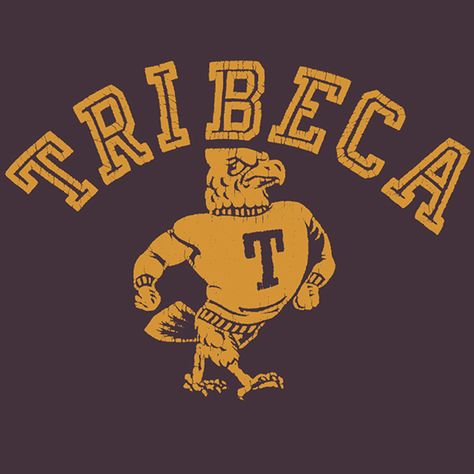 Collegiate Graphic Design, Tribeca Nyc, Graphics Board, Vintage Badges, Eyes Artwork, Vintage College, Tshirt Design Inspiration, Classic Streetwear, College T Shirts