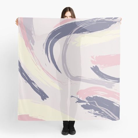 Marker Design, Abstract Watercolor Flower, Print Scarf Design, Silk Scarf Design, Printed Scarves, Abaya Design, Design Scarf, Yellow Scarf, Purple Scarves