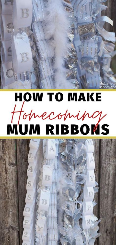 Kickoff to Homecoming! Be ready with these tips and tricks for making your own DIY Homecoming Mum.#homecoming #mum #diymum #homecomingmum #texas #football #diy #craft How To Homecoming Mum, Diy Mum Homecoming, Making A Mum For Homecoming, Homecoming Mum Ribbons Diy, Mum Diy Homecoming, Homecoming Mum Chains Diy, Mum Tutorial Homecoming, Texas Homecoming Mums Diy, How To Make A Homecoming Mum