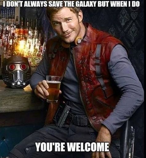 Star Lord meme - Chris Pratt Hooked On A Feeling, Dc Memes, Dc Movies, James Mcavoy, The Guardians, Chris Pratt, Star Lord, Jeremy Renner, Michael Fassbender