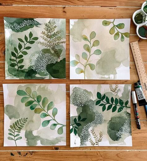 4 X 4 Painting Ideas, Laura Horn Art Acrylic, Laura Horn Art Watercolor, Watercolour Practice Ideas, Aquarelle Pencils Art, Aquarelle Art Ideas, Modern Watercolor Art Inspiration, Different Art Styles Ideas, Watercolour Art Ideas Inspiration