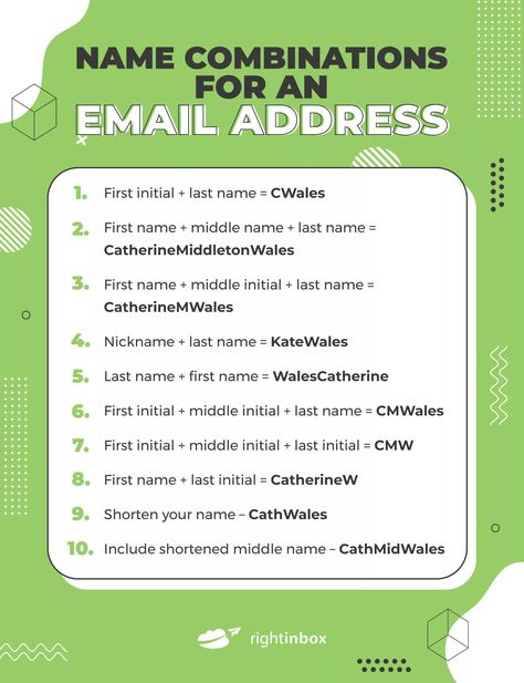 40 Ideas for Creating a Professional Email Address [2023 Update] Email Names Ideas Unique, Email Name Ideas, Aesthetic Email, Username Generator, Business Email Address, Babymoon Photos, Email Ideas, Professional Email, Email Subject Lines