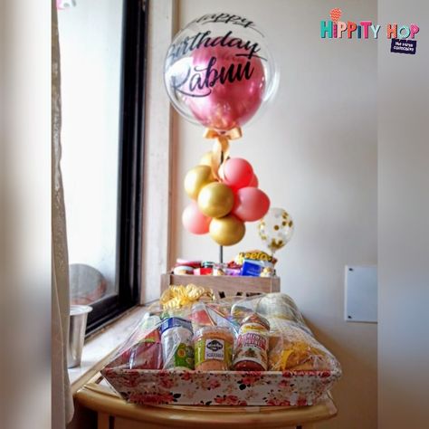 Cardboard Tower, Birthday Hampers, Raksha Bandhan, Balloon Bouquet, Modern Gift, Sister Brother, Gift Hampers, Sister Gifts, Confetti