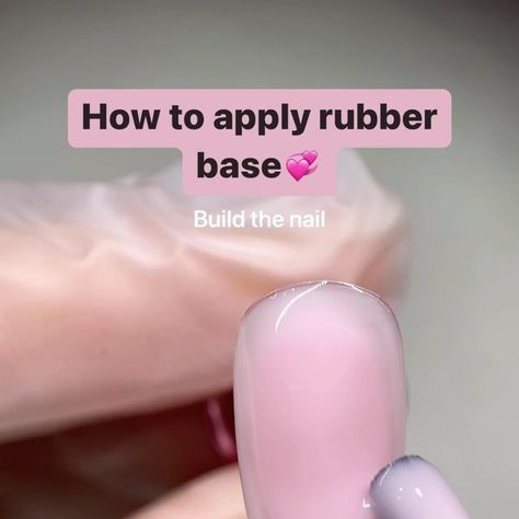 Rubber Nail Base, Gel Base Nails, Nails Rubber Base, Rubber Nail Gel, How To Apply Rubber Base Gel, Rubber Base Gel Nails Ideas, Rubber Base Gel Nails Tutorial, Rubber Base Nail Designs, Rubber Gel Nails Ideas