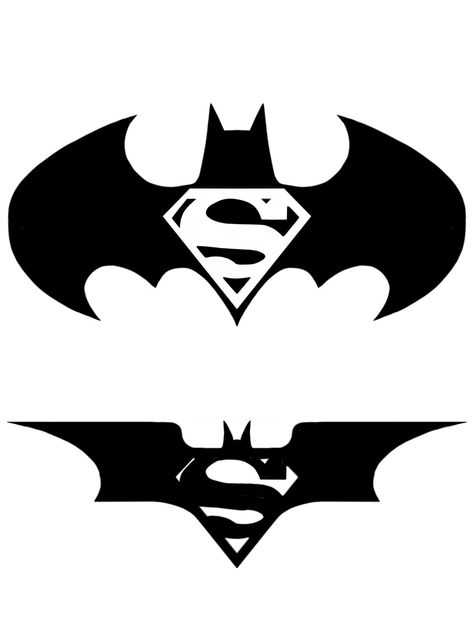 Batman And Superman Tattoo Ideas, Batman Tatoos Ideas, Batman Logo Tattoo, Superman Tattoo, Superman Tattoos, Blue Demon, Dragon Ball Art Goku, Batman Superman, Batman Logo