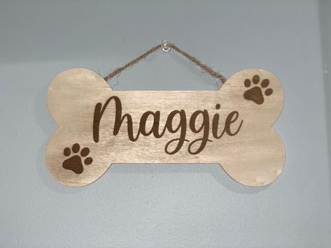 Excited to share this item from my #etsy shop: Pet name sign Dog Bone personalized cute Dog Name Plates, Dog Name Plates Signs, Pet Spaces, Graduation Signs, Wood Personalized, Pet Name, Marquee Letters, Baby Name Signs, Cute Names