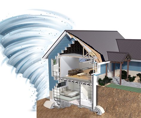 Building a tornado safe room will protect your family, your belongings and your property, as well as give you peace of mind if a disaster does occur in your area. In addition to natural disasters, a safe room also provides a safe shelter in the event of fire, a home invasion or break-in, or a terrorist attack. Tornado Resistant Homes, Tornado Safe Room, Insulated Concrete Forms, Home Invasion, Jenner Photos, Community Centre, Texas House, Safe Room, Concrete Forms